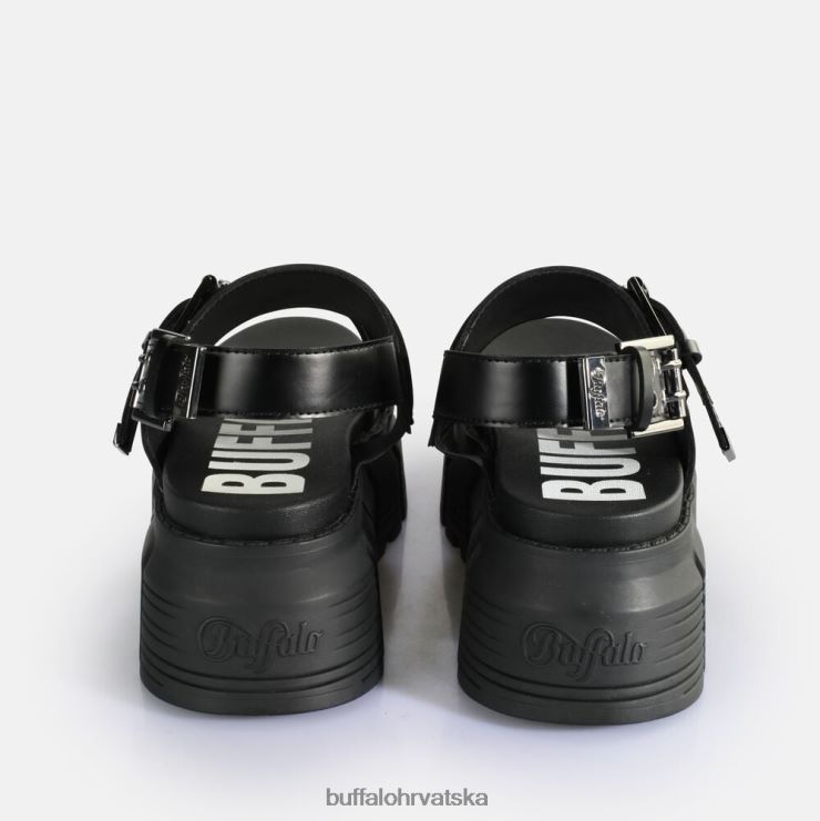 crno Buffalo ava sandale s platformom veganske |sandale TDD6T520